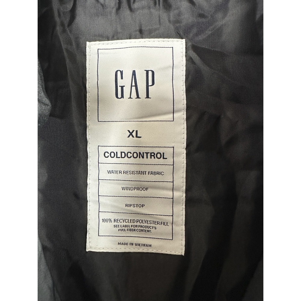 NWT Gap ColdControl Relaxed Puffer Vest Black Men's Size XL Ripstop Waterproof - Picture 7 of 10